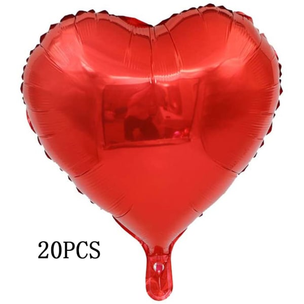 Heart folio ilmapallo punainen 20 kpl sydän helium ilmapallot sydän