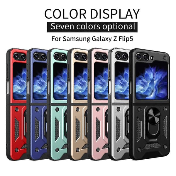 Armor Magnetic Bracket TPU+PC-telefonfodral för Samsung Galaxy Z Flip5