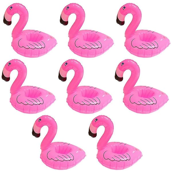 8-pack uppblåsbara flytande dryckeshållare, dryckesflottar uppblåsbara muggunderlägg för poolparty-hao A