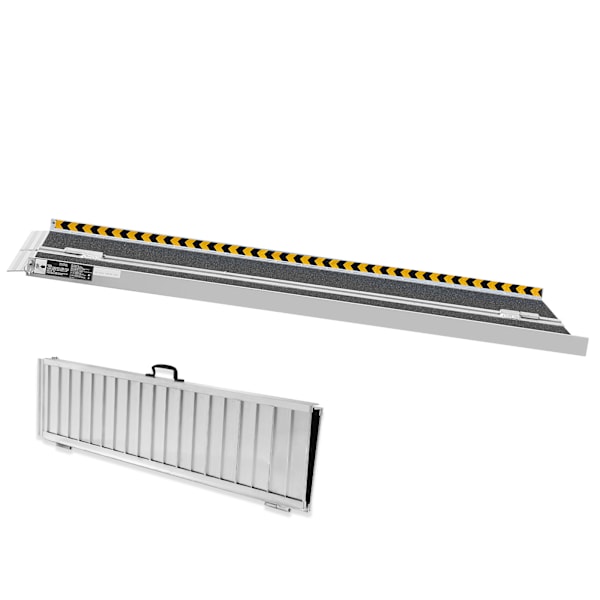 SucceBuy Vikbar Rullstolsramp. 1,5 m, 363 kg. Bärbar Aluminium. För Hemmet. Ingen Spänning. Aluminiummaterial. Silver.