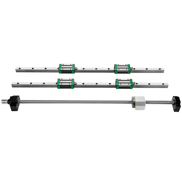 SucceBuy Linjär Guide Skenset, 2 st HGR20-1000mm, 4 Glidblock, RM1605 BF/BK12 Mutter