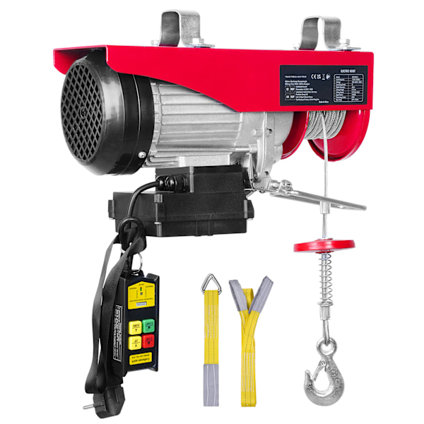 SucceBuy Elektrisk Lyft, 1000 kg Kranvinsch, Trådlös Fjärrkontroll, 1600W, 220V