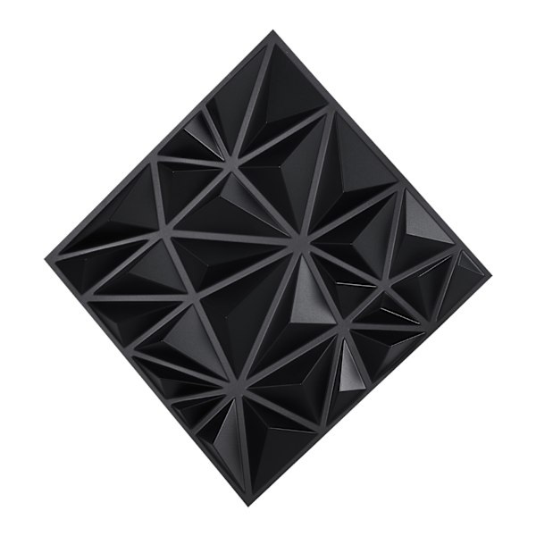 SucceBuy 3D Väggpaneler 33-Pack 30x30 cm PVC Diamant Svart 3 kvm Täckning