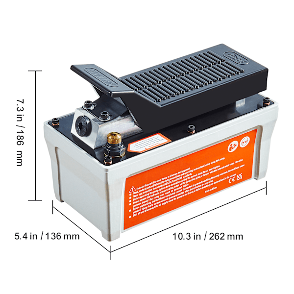 SucceBuy lufthydraulisk pump, 10K PSI, 98in³, 6,6ft, karosseriverkstad svart