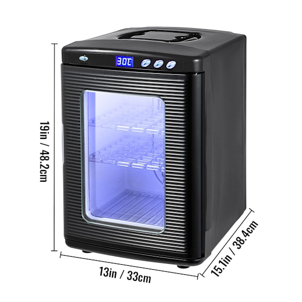 SucceBuy Inkubator för reptiler 25L digital ägginkubator 2-60°C svart