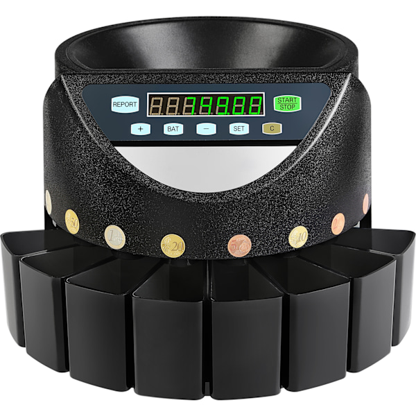 SucceBuy Automatisk Euro Myntsorterare Räknemaskin 220 Mynt/Min UK