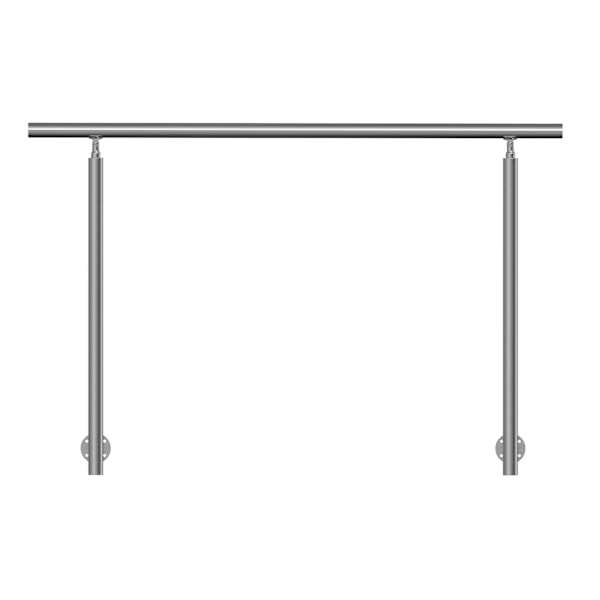 SucceBuy Handledare för Utomhustrappor Veranda Däck Sidomontering 150 cm