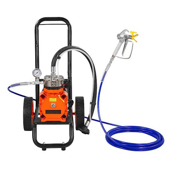 SucceBuy Vagn Airless Färgspruta 1100W 2000 psi Membran Färgspruta Airless för Hemmabruk