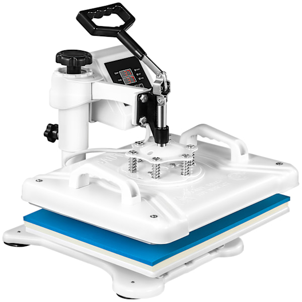 SucceBuy 12x15 Tum 5-i-1 Värmepressmaskin Vit för Hattar & Skor