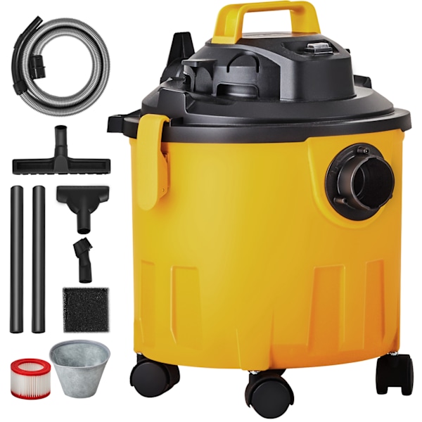 SucceBuy Våt/Torr Dammsugare 6HP 18L Munstycksfästen Lättvikt Orange