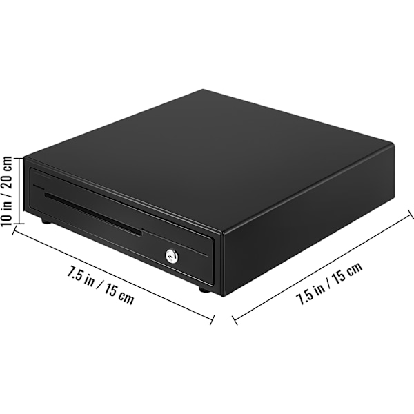 SucceBuy 16\" Kassalåda POS-system med 3 upplåsningsmetoder, RJ11/RJ12