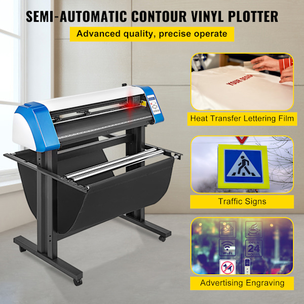 SucceBuy 34-tums Vinylskärmaskin, Semi-automatisk Plotter med USB
