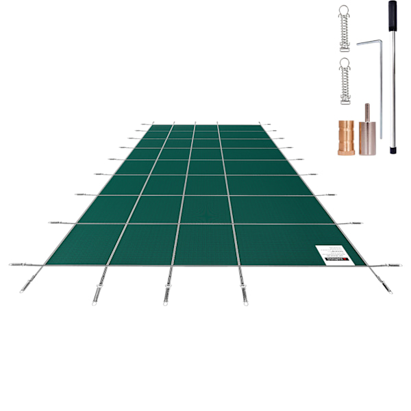 SucceBuy Poolskydd, Passar 16x32ft Rektangulära Nedgrävda Pooler, Grön
