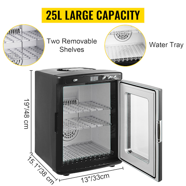 SucceBuy Inkubator för reptiler 25L digital ägginkubator 2-60°C svart