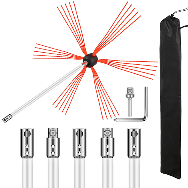 SucceBuy 20FT Soparsats, Sooteater rengöringsverktyg vit