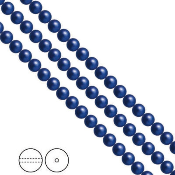 Preciosa Nacre Pearls (premiumkvalitet), 5mm, Blue, 25st