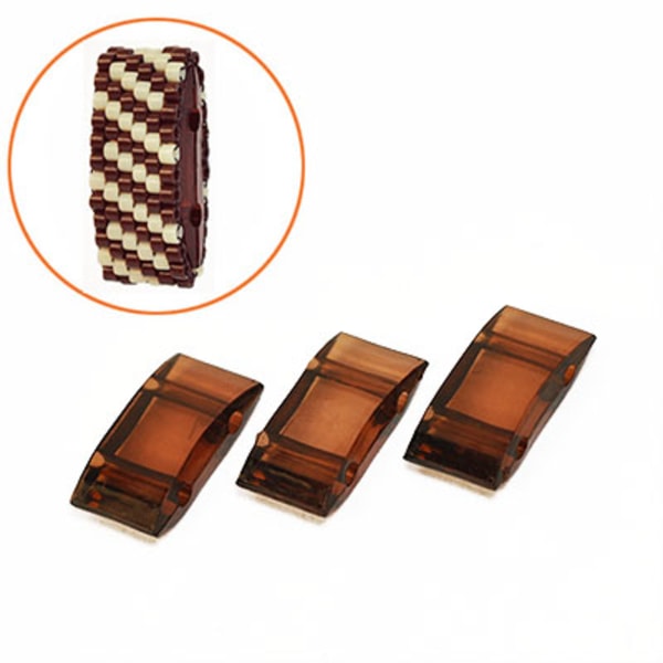 Carrier beads, 9x18mm stompärlor av akryl, bruna, 20st brun