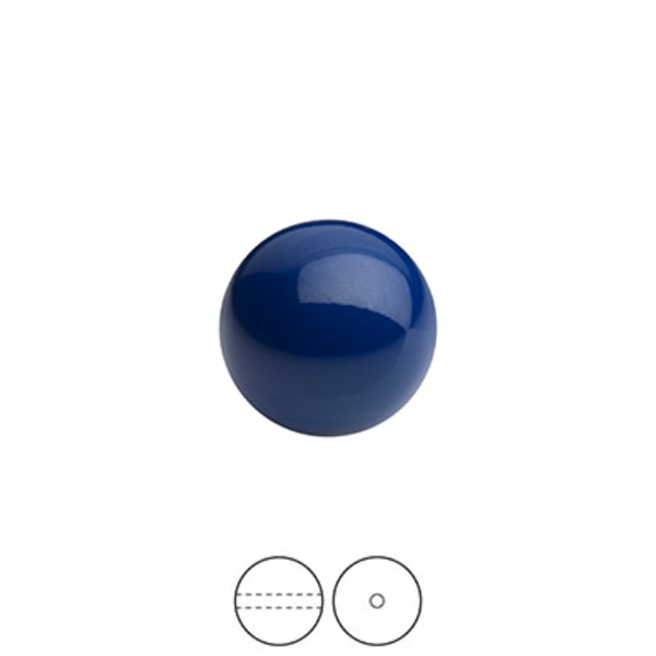 Preciosa Nacre Pearls (premiumkvalitet), 12mm, Navy Blue, 2st