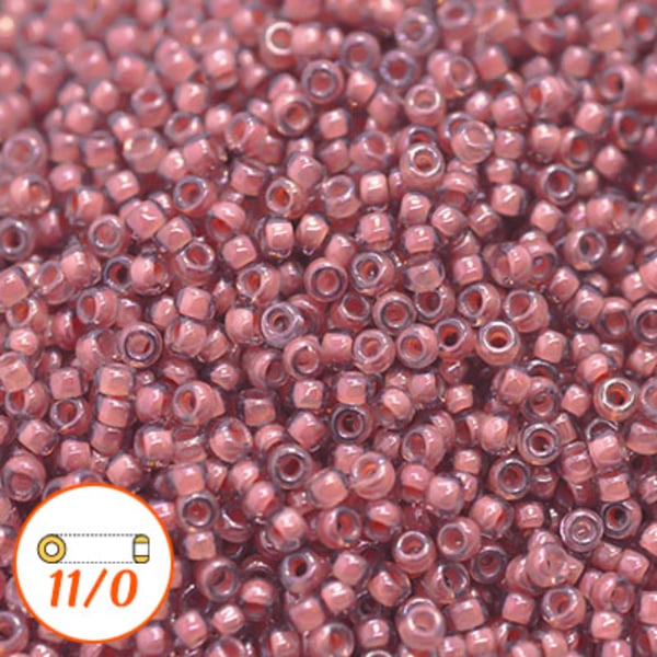 Miyuki seed beads 11/0, berry-lined crystal, 10g