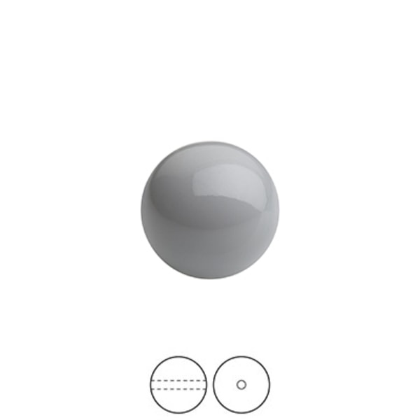 Preciosa Nacre Pearls (premiumkvalitet), 10mm, Ceramic Grey, 5st