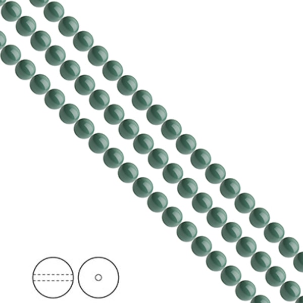 Preciosa Nacre Pearls (premiumkvalitet), 4mm, Sage, 30st