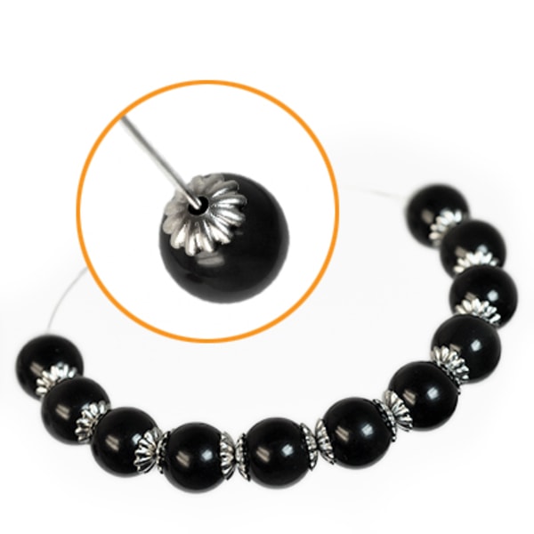 Pärlhattar, rostfritt kirurgiskt stål, 5.6mm, 2g (ca 55st) silver