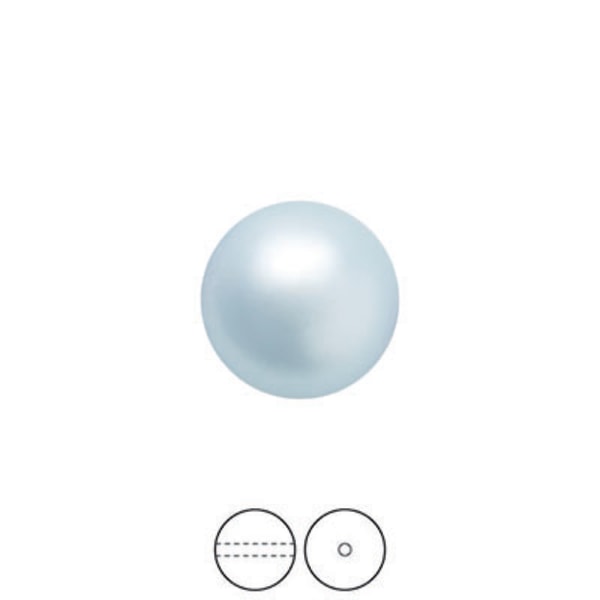 Preciosa Nacre Pearls (premiumkvalitet), 10mm, Light Blue, 5st
