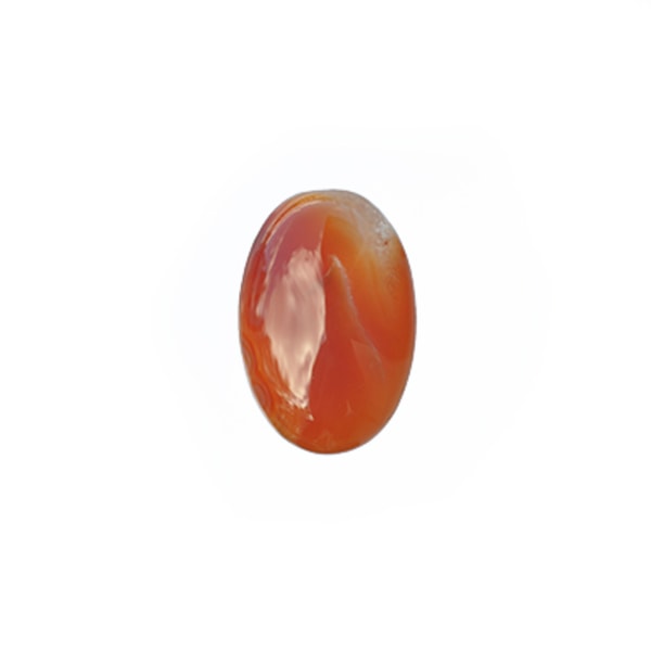 Cabochon, naturlig rödbrun agat, 20x30mm oval, 1st orange