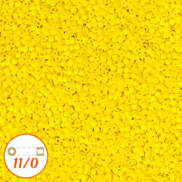 Miyuki Delica 11/0, opaque yellow, 5g gul