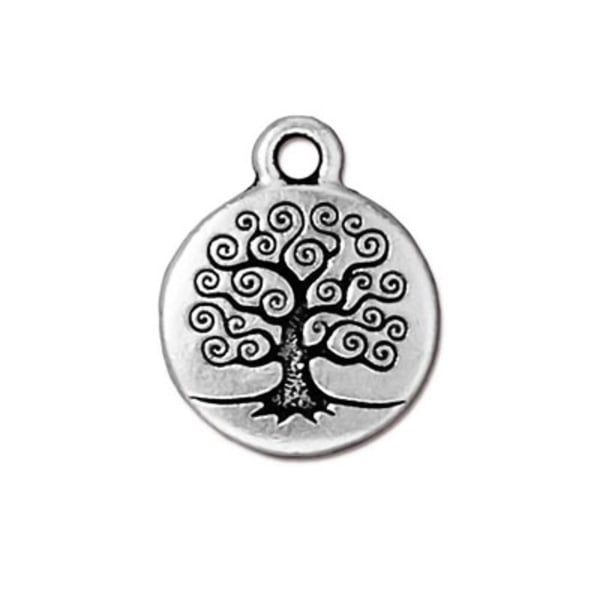 TierraCast berlock Tree of Life, 15.6x19.5mm, silverpläterad, 1s silver