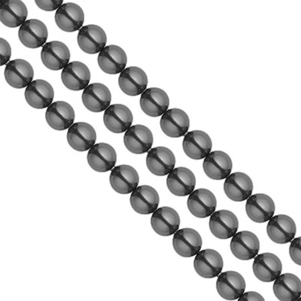 Aurora Crystal Pearls (premiumkvalitet), 3mm, Black, 50st svart