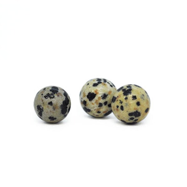 Oborrad kula av naturlig dalmatinerjaspis, ca 9-11mm, 1st beige