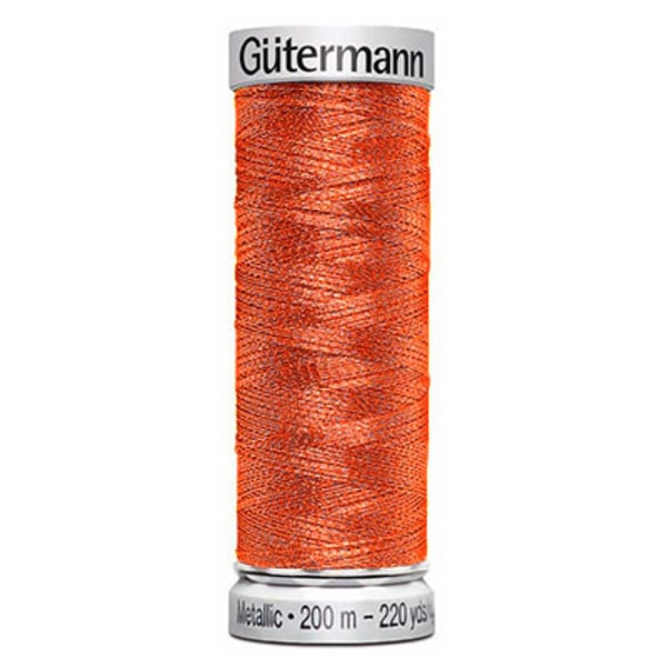 Gütermann metallic broderitråd, kopparfärgad, 200m