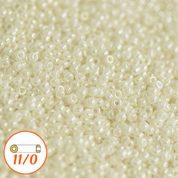 Miyuki seed beads 11/0, ivory pearl ceylon, 10g vit