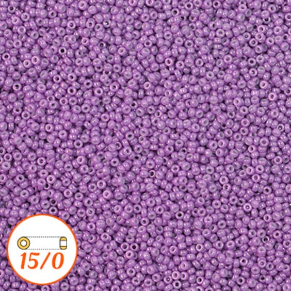 Miyuki seed beads 15/0, opaque dark orchid luster, 10g