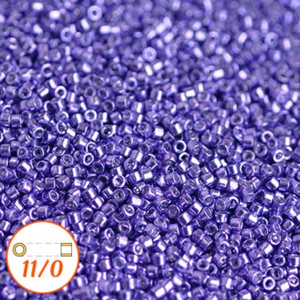 Miyuki Delica 11/0, galvanized purple dyed, 5g