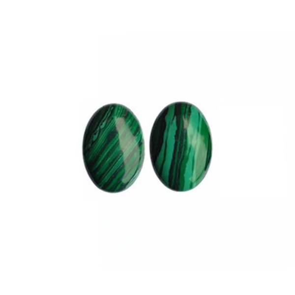 Cabochon, konstgjord malakit, 13x18mm oval, 1st grön