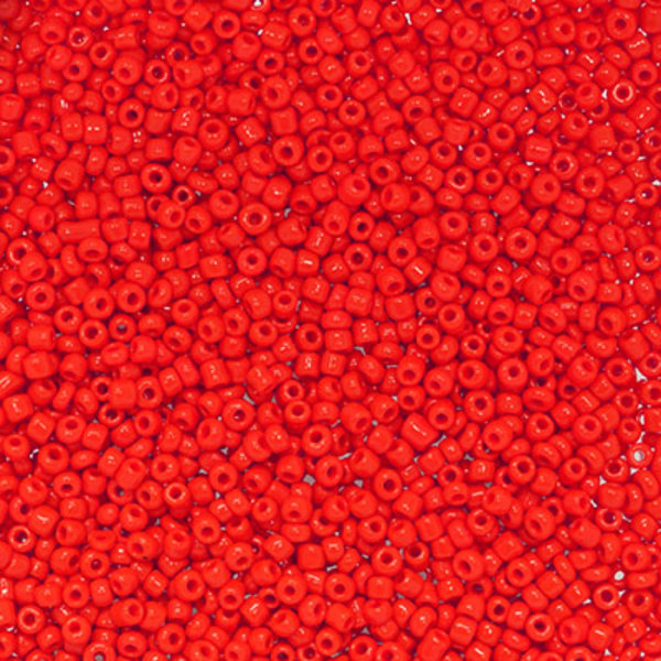 Seed beads, ca 2mm, röda, 20g röd