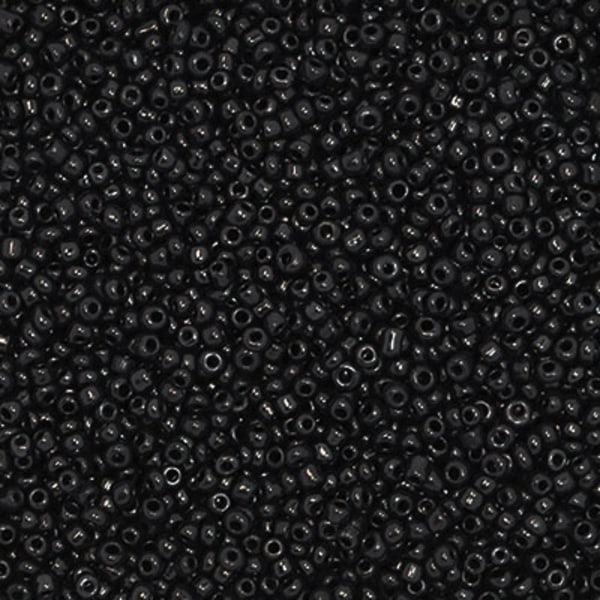 Seed beads, ca 2mm, svarta, 20g