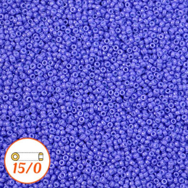 Miyuki seed beads 15/0, dyed opaque purple, 10g