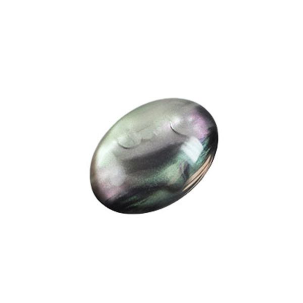 Skimrande akrylcabochon "Norrsken", 13x18mm oval, 1st flerfärgad