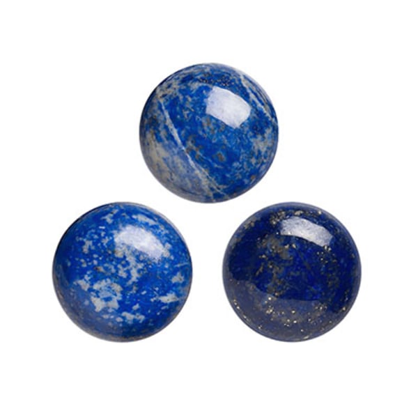 Cabochon, naturlig lapis lazuli, 20mm rund, 1st blå