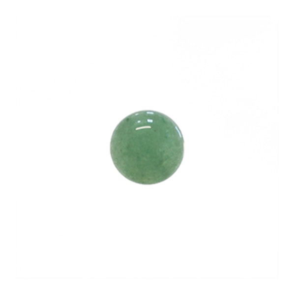 Cabochon, naturlig grön aventurin, 10mm rund, 1st grön