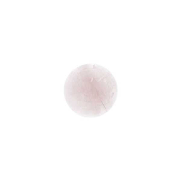 Cabochon, naturlig ljus rosenkvarts, 16mm rund, 1st rosa