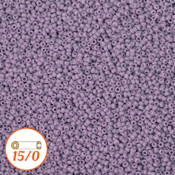 Miyuki seed beads 15/0, opaque mauve, 10g