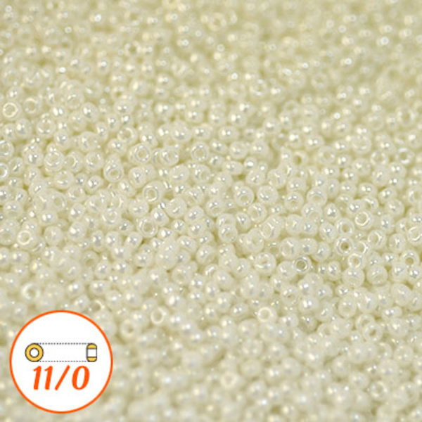 Miyuki seed beads 11/0, ivory pearl ceylon, 10g vit