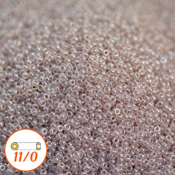 Miyuki seed beads 11/0, I-D light mauve ceylon, 10g lila