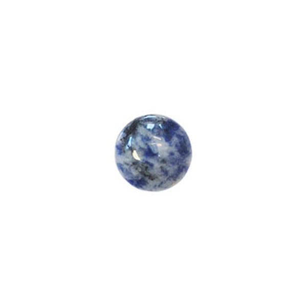 Cabochon, naturlig sodalit, 10mm rund, 1st blå