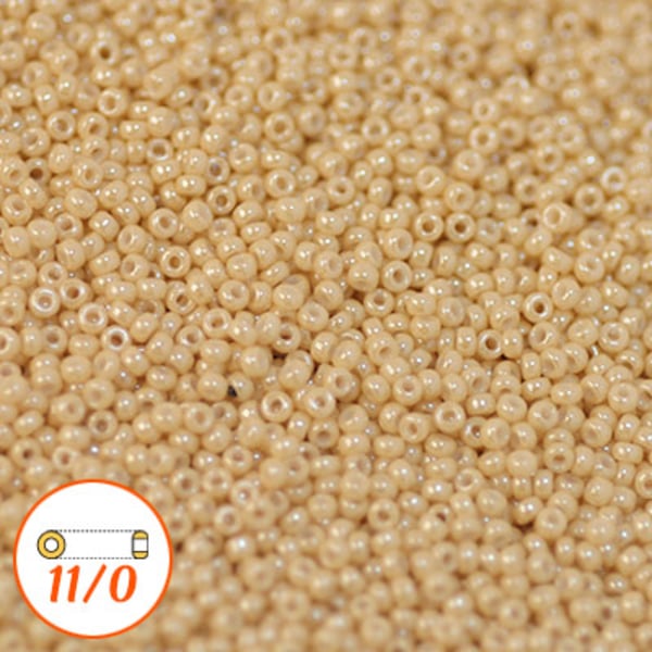 Miyuki seed beads 11/0, beige ceylon, 10g beige