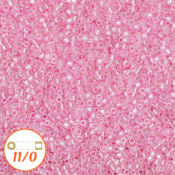 Miyuki Delica 11/0, I-D pink ceylon, 5g